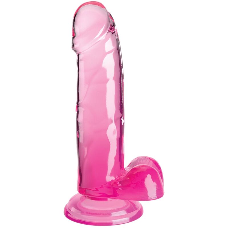 King cock - clear pene realístico con testículos 15.2 cm