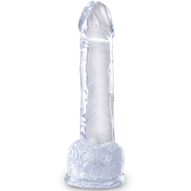 King cock - clear pene realístico con testículos 15.2 cm