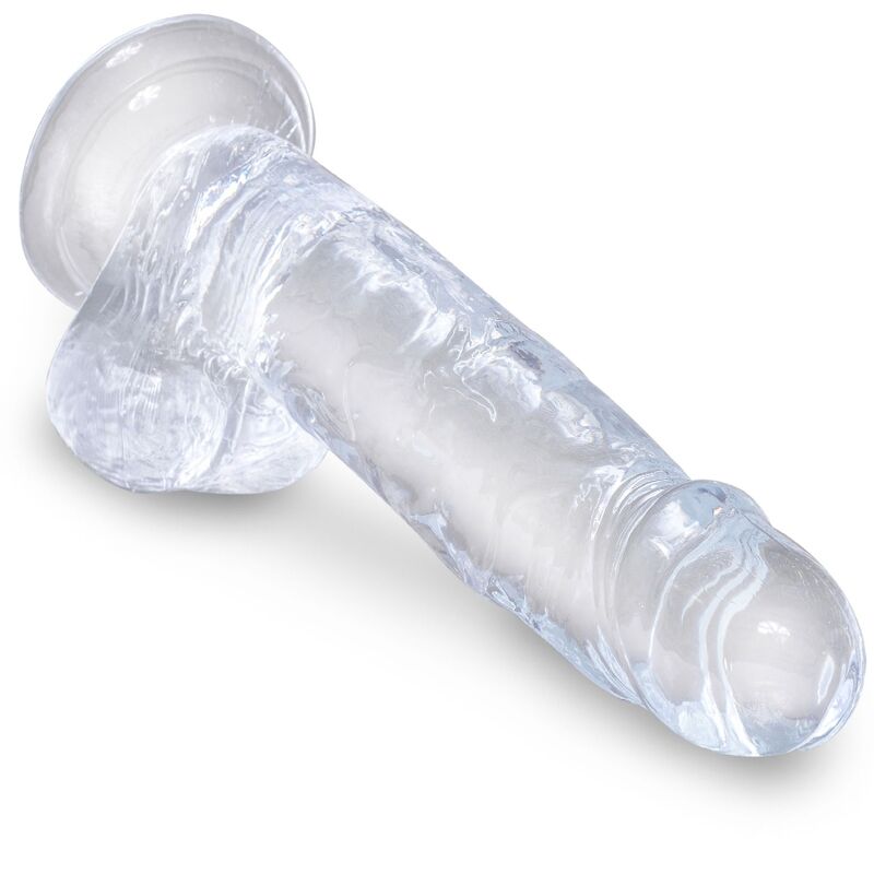 King cock - clear pene realístico con testículos 15.2 cm
