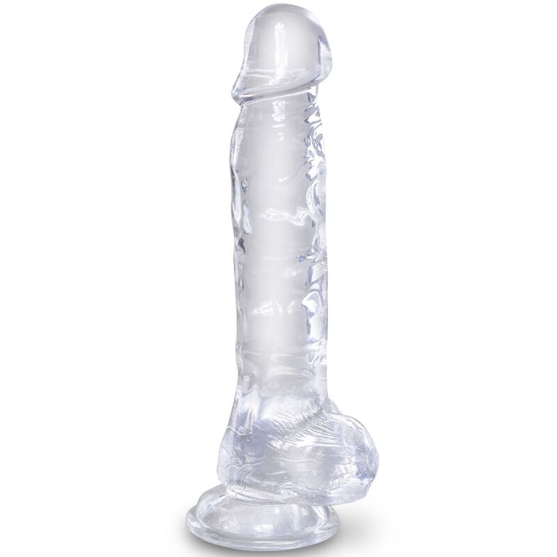 King cock - clear pene realístico con testículos 16.5 cm