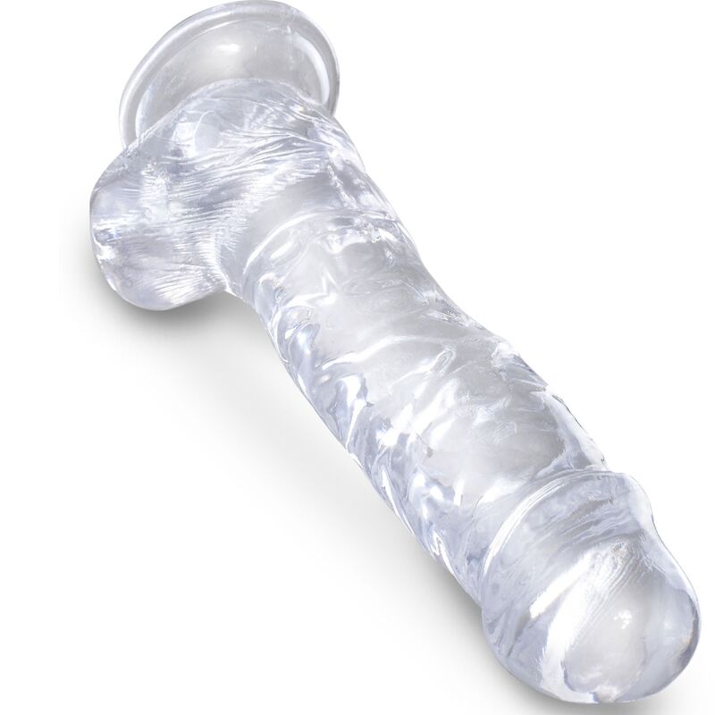 King cock - clear pene realístico con testículos 16.5 cm