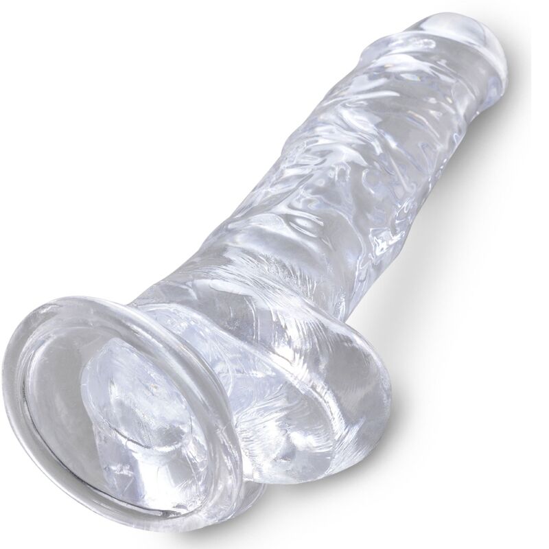 King cock - clear pene realístico con testículos 16.5 cm