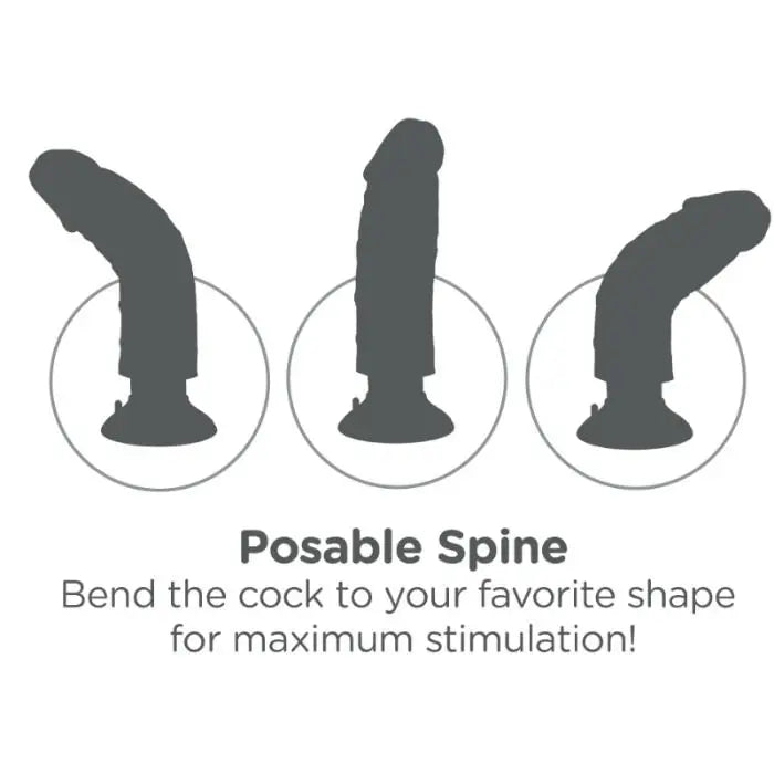 King cock - dildo vibrador 17.78 cm natural