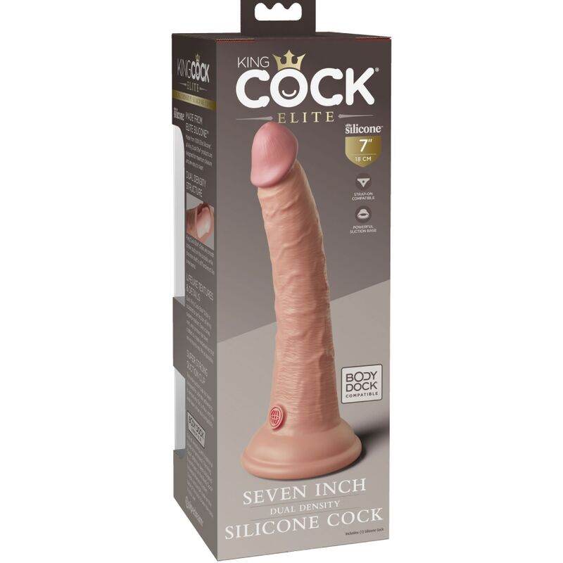 King cock - élite dildo realístico silicona 17.8 cm