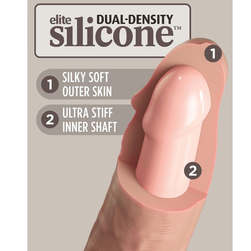 King cock - élite dildo realístico vibrador & silicona 15.2