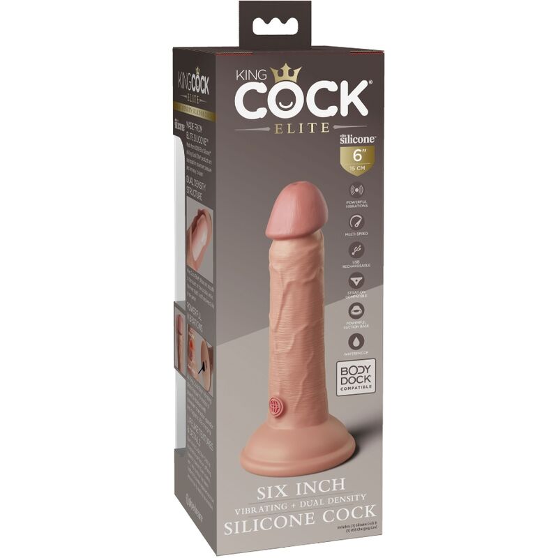 King cock - élite dildo realístico vibrador & silicona 15.2