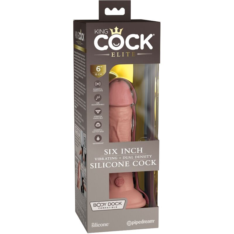 King cock - élite dildo realístico vibrador & silicona 15.2