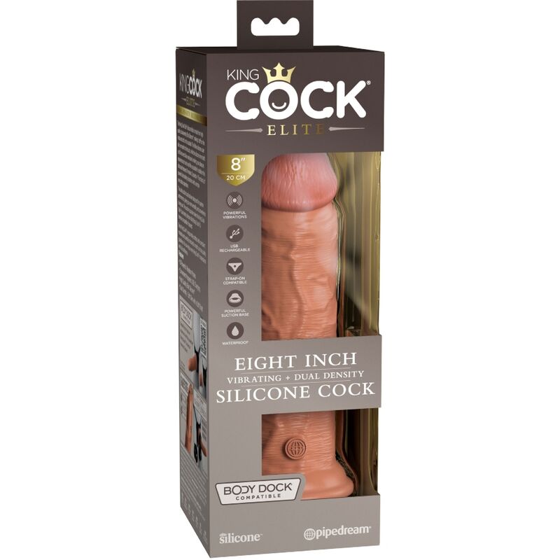 King cock - élite dildo realístico vibrador & silicona 20.3