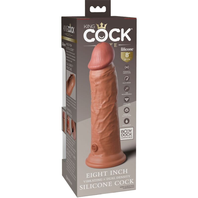 King cock - élite dildo realístico vibrador & silicona 20.3