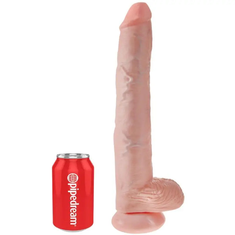 King cock - pene con testículos 35.6 cm color natural
