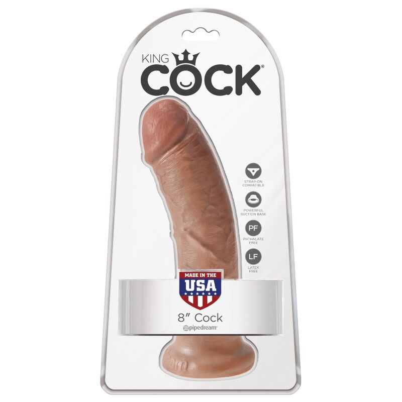 King cock - pene realístico 19.5 cm caramelo