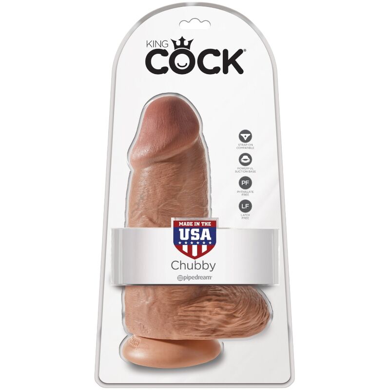 King cock - pene realístico chubby 23 cm caramelo