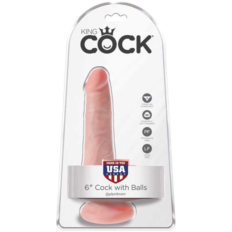 King cock - pene realístico con testículos 13.5 cm natural