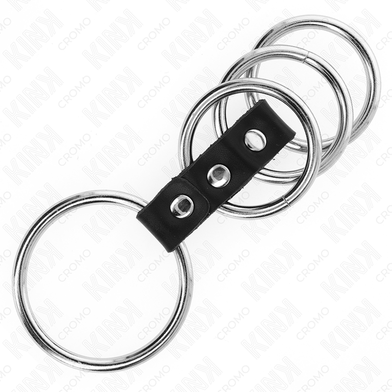 Kink - 4 anillos pene metal 3.7 cm a 5 cm conectados