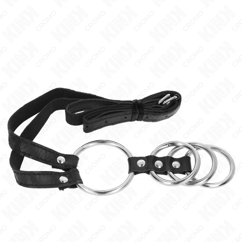 Kink - 4 anillos pene metal conectados 3.8 cm a 5 cm