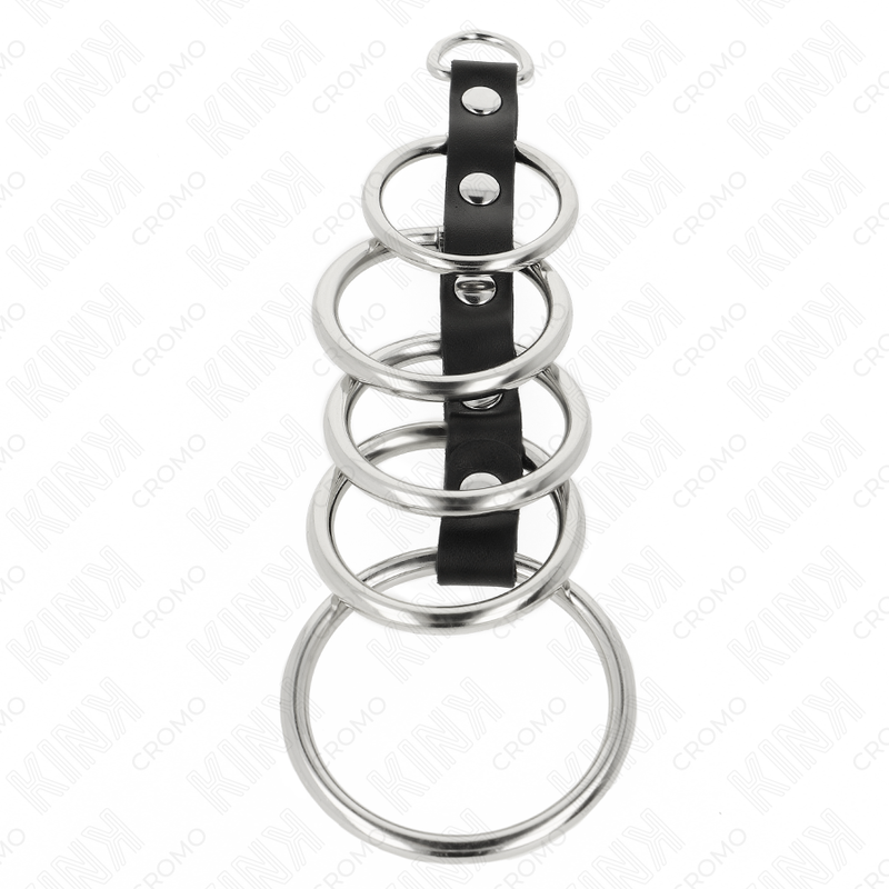 Kink - 5 anillos pene metal 3.2 cm a 5 cm conectados