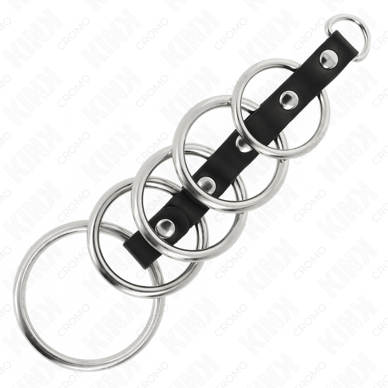 Kink - 5 anillos pene metal 3.2 cm a 5 cm conectados