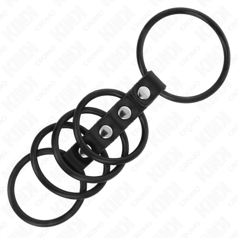 Kink - 5 anillos pene silicona 3.8 cm a 4.8 cm conectados