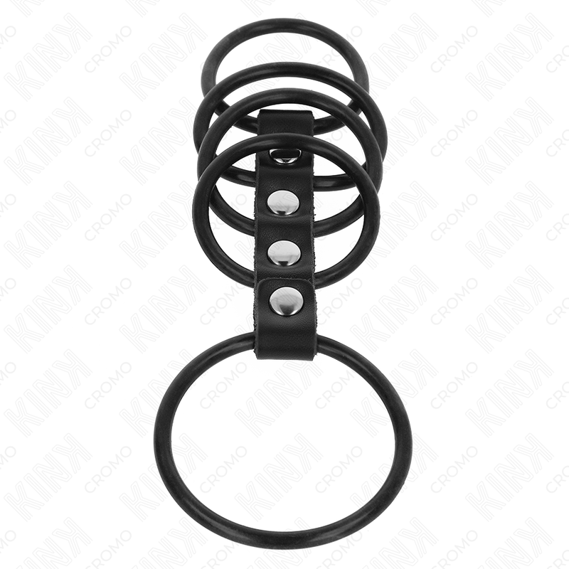 Kink - 5 anillos pene silicona 3.8 cm a 4.8 cm conectados