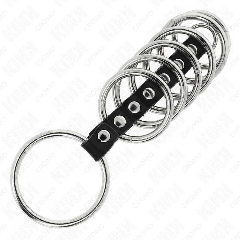Kink - 7 anillos pene metal 3.2 cm a 5 cm conectados