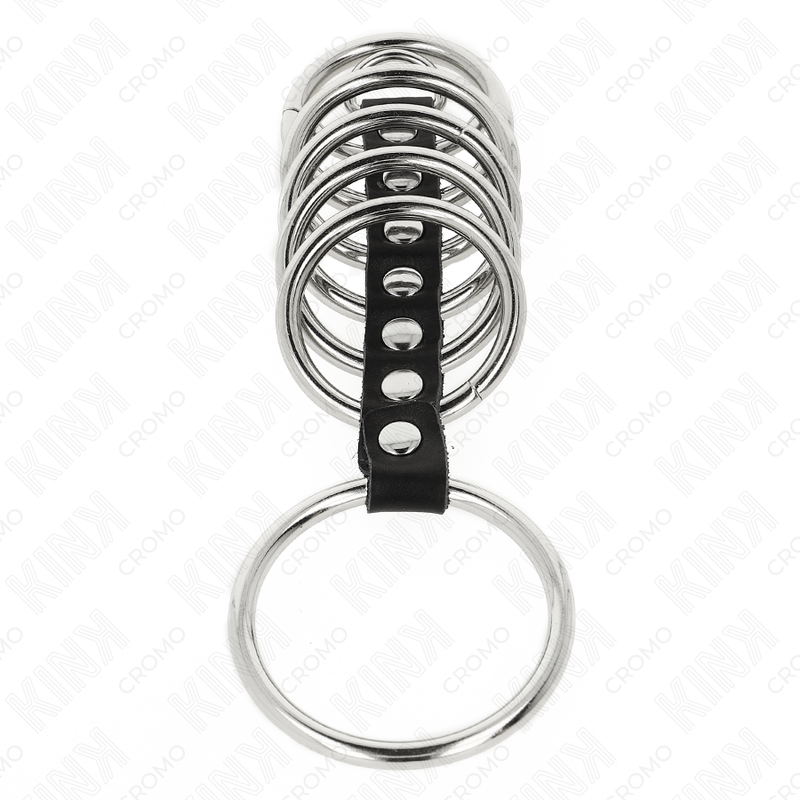 Kink - 7 anillos pene metal 3.2 cm a 5 cm conectados