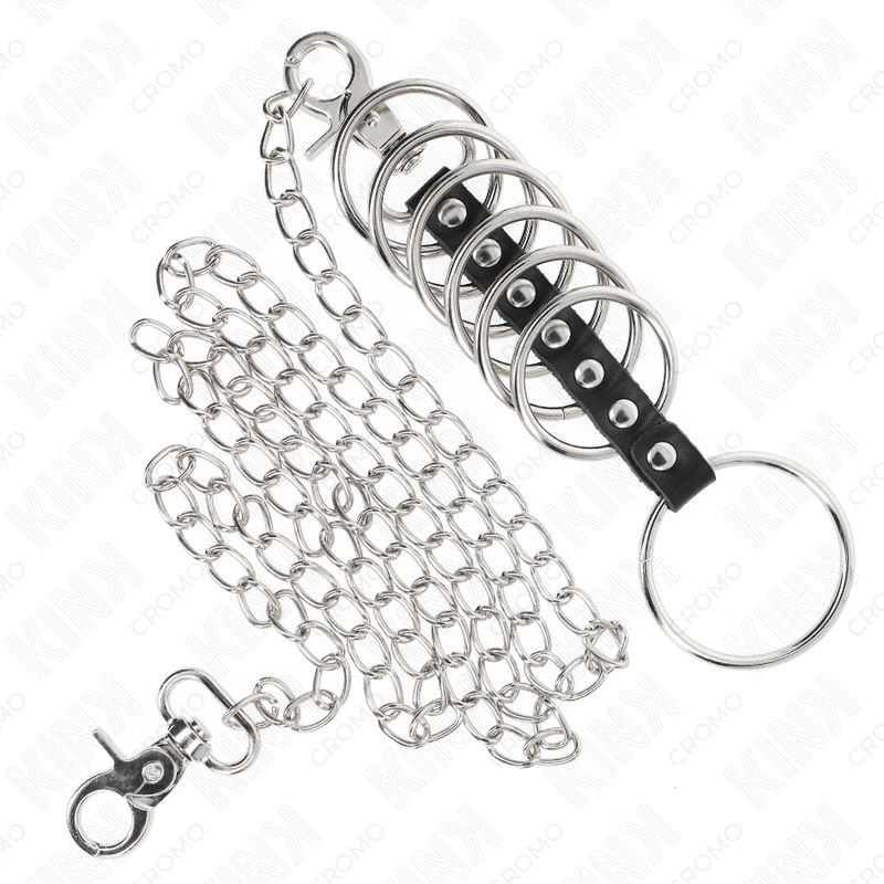 Kink - 7 anillos pene metal 3.8 cm a 5 cm conectados
