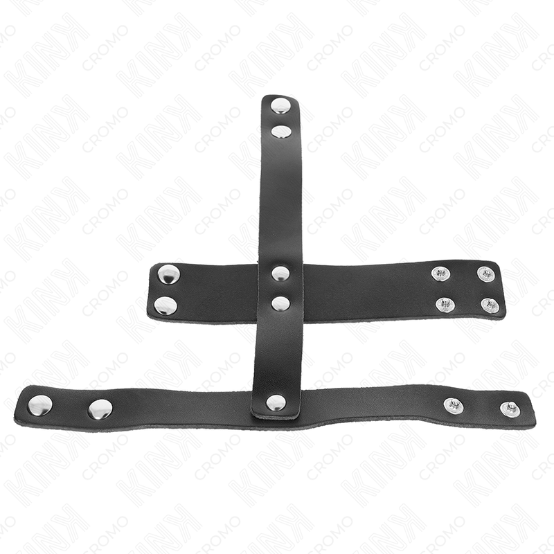 Kink - anillo jaula pene cuero con divisor de bolas