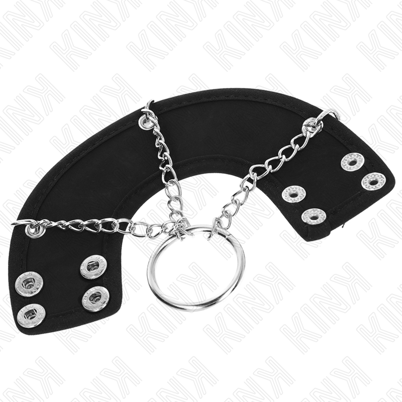 Kink - anillo pene 4 cm cadena 7 cm metal con cinturón