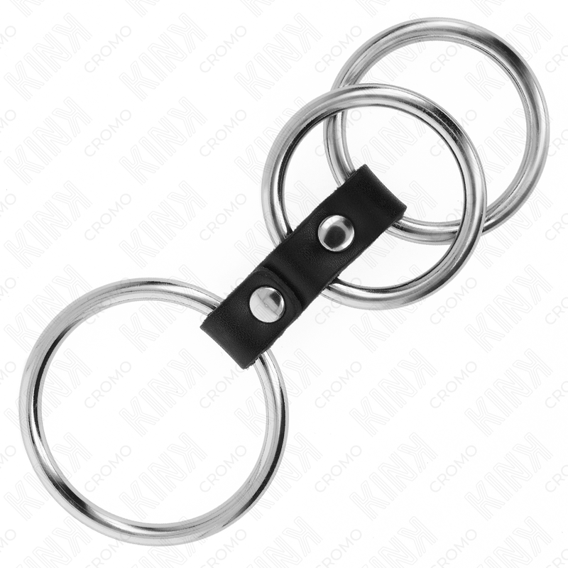 Kink - anillo pene triple metal 3.7 cm a 5 cm conectados