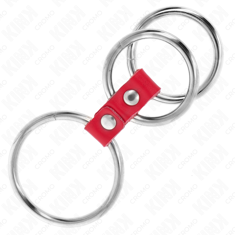 Kink - anillo pene triple metal 3.7 cm a 5 cm conectados