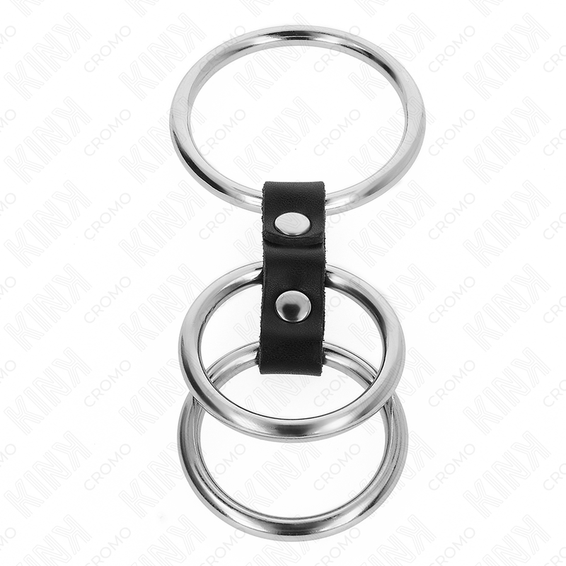 Kink - anillo pene triple metal 3.7 cm a 5 cm conectados