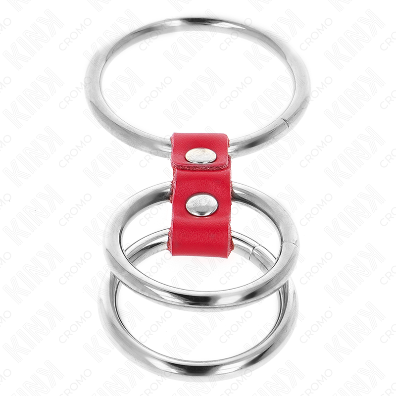 Kink - anillo pene triple metal 3.7 cm a 5 cm conectados