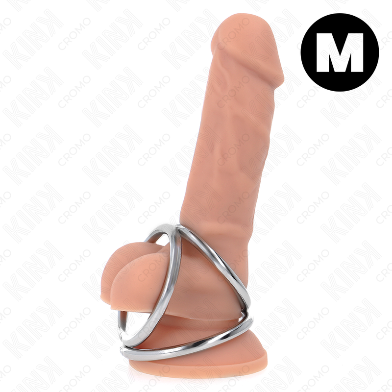Kink - anillo pene triple metal cromado 3.8 cm a 5 cm