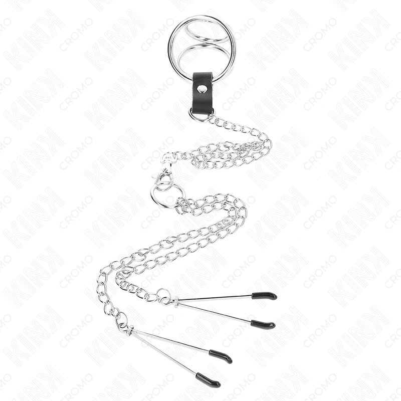 Kink - anillo pene triple metal cromado 3.8 cm a 5 cm