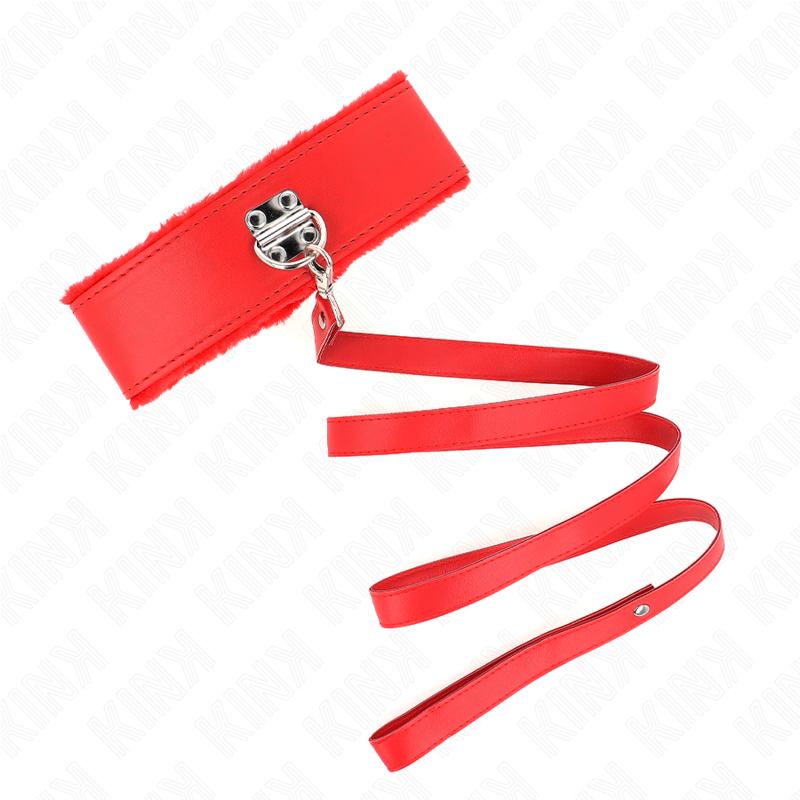 Kink - collar con correa 116 cm con tachuelas plateadas