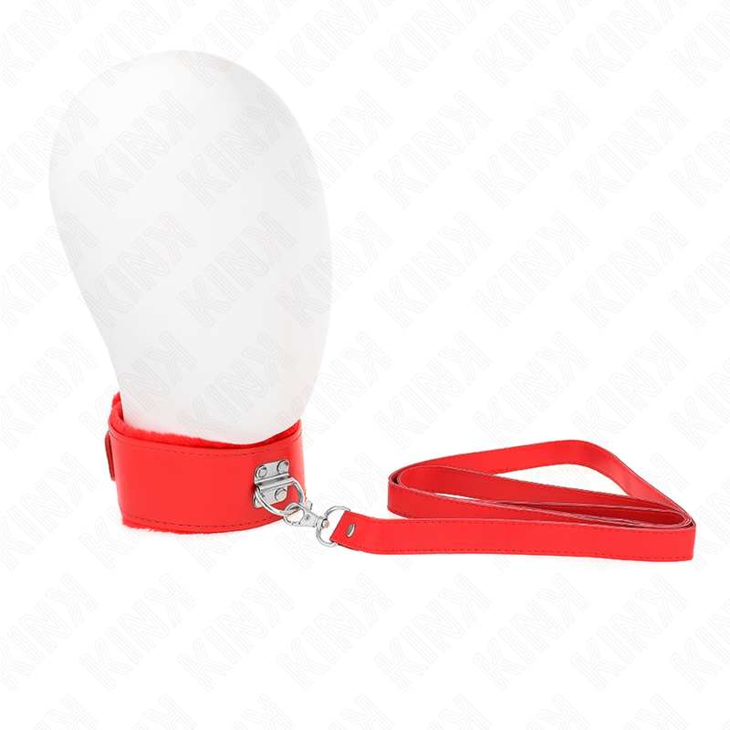 Kink - collar con correa 116 cm con tachuelas plateadas
