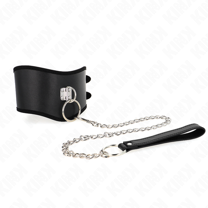 Kink - collar con correa 65 cm ancho negro ajustable 40-55