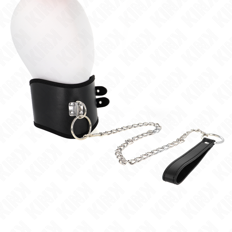 Kink - collar con correa 65 cm ancho negro ajustable 40-55