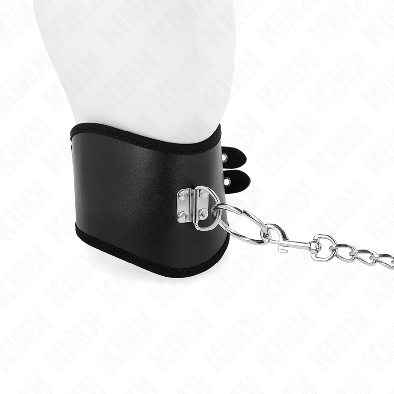 Kink - collar con correa 65 cm ancho negro ajustable 40-55
