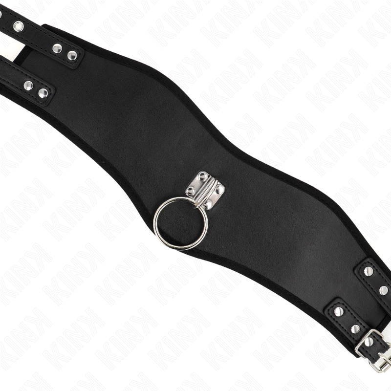 Kink - collar con correa 65 cm ancho negro ajustable 40-55