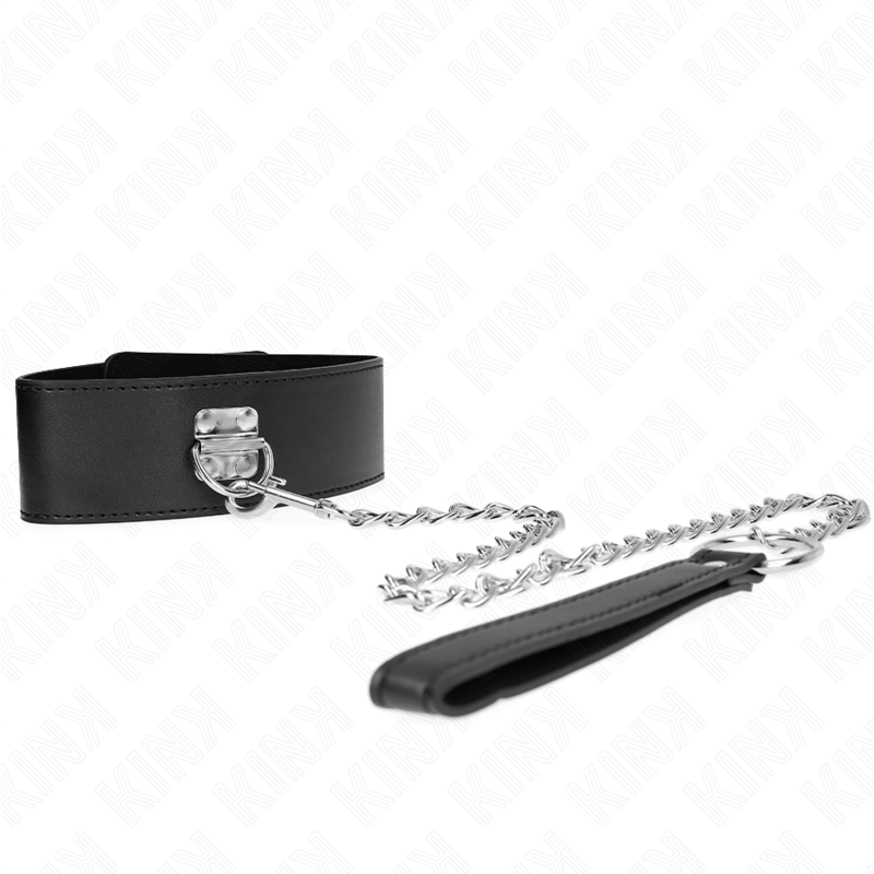 Kink - collar con correa 65 cm ancho negro ajustable
