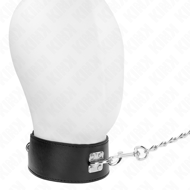 Kink - collar con correa 65 cm ancho negro ajustable