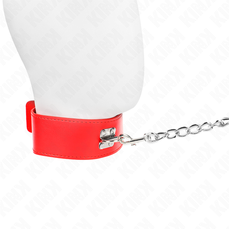 Kink - collar con correa 65 cm ancho rojo ajustable 33.5-41