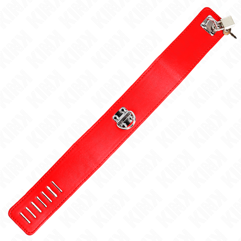 Kink - collar con correa 65 cm ancho rojo ajustable 33.5-41
