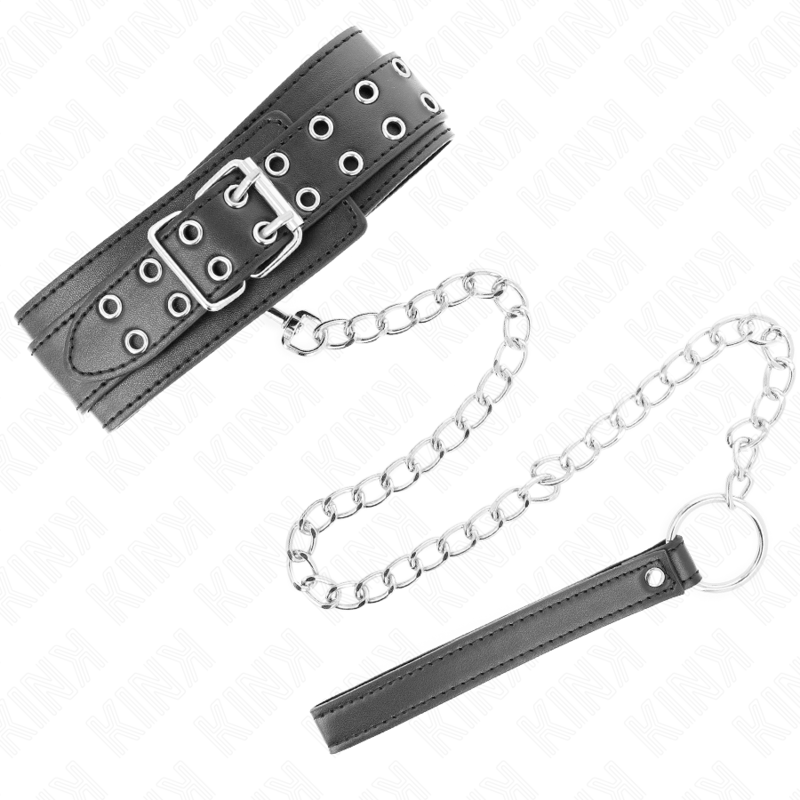 Kink - collar con correa 65 cm hebillas plateadas ajustable
