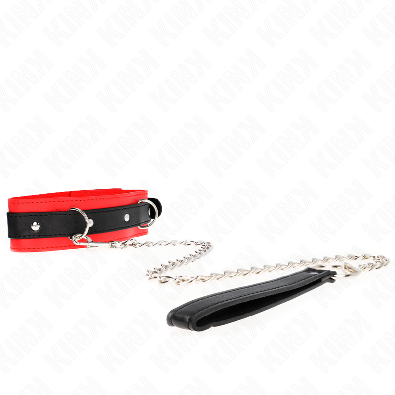 Kink - collar con correa 65 cm modelo básico modelo 3 rojo