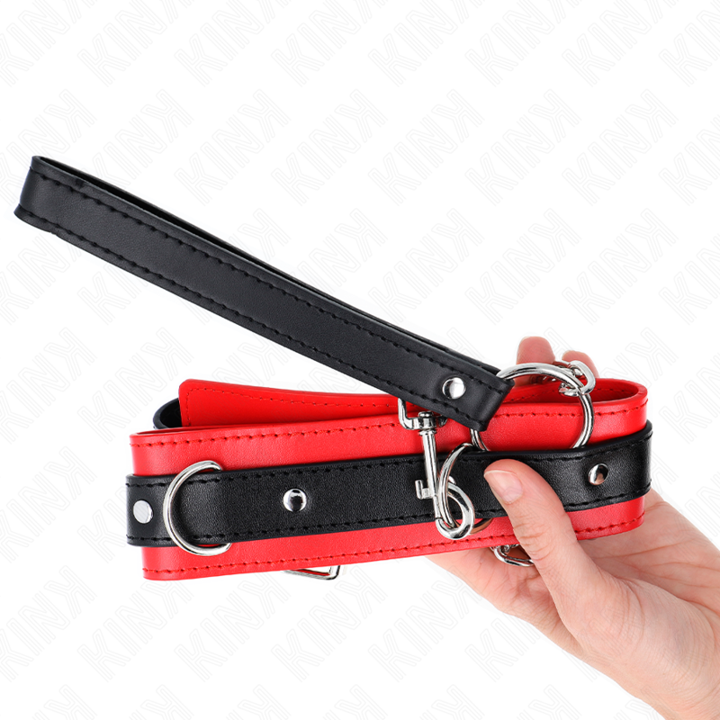 Kink - collar con correa 65 cm modelo básico modelo 3 rojo