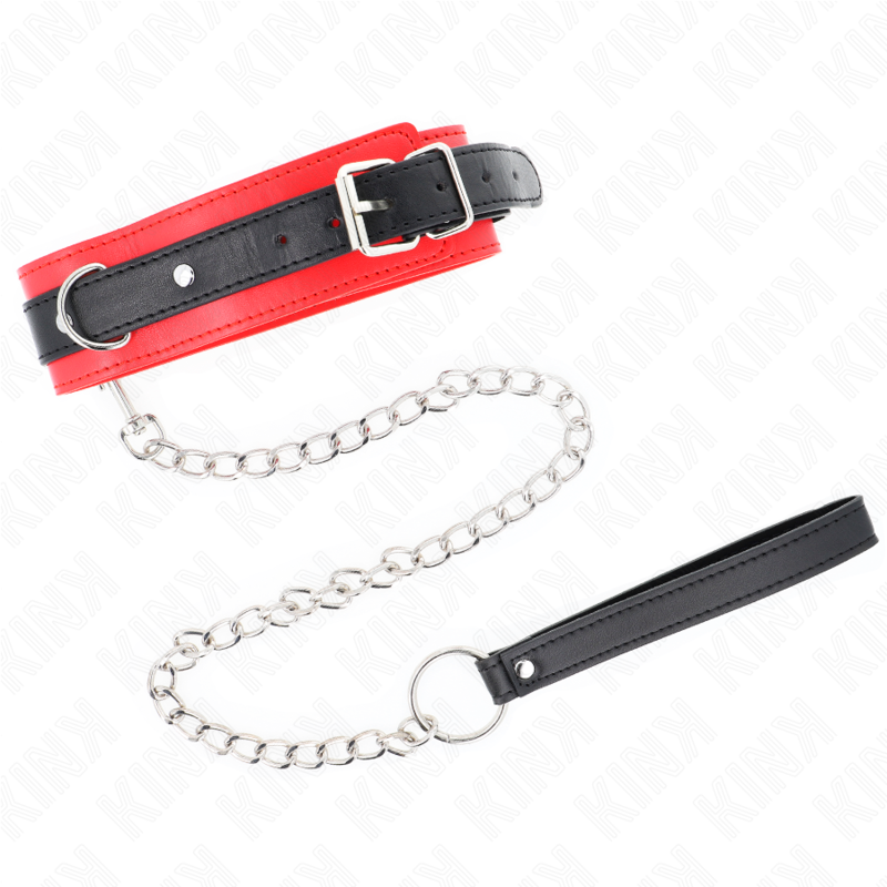Kink - collar con correa 65 cm modelo básico modelo 3 rojo