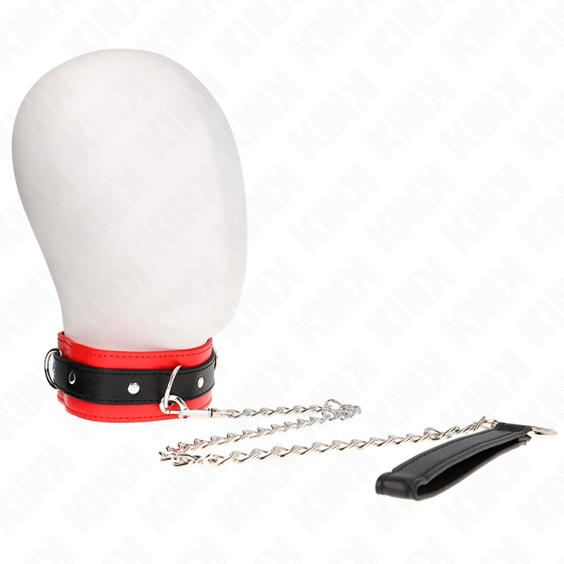 Kink - collar con correa 65 cm modelo básico modelo 3 rojo