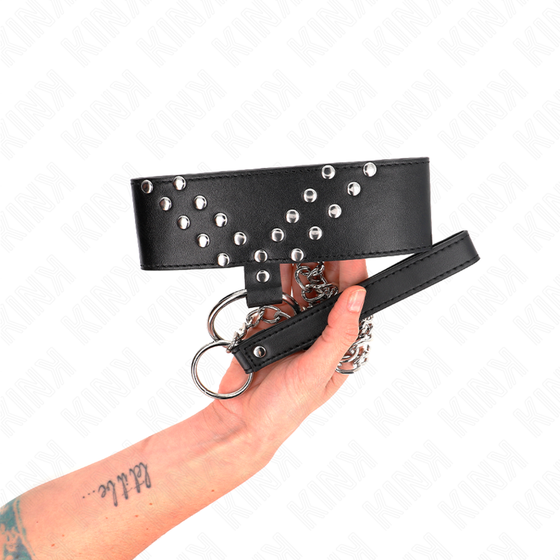 Kink - collar con correa 65 cm con remache en v ajustable